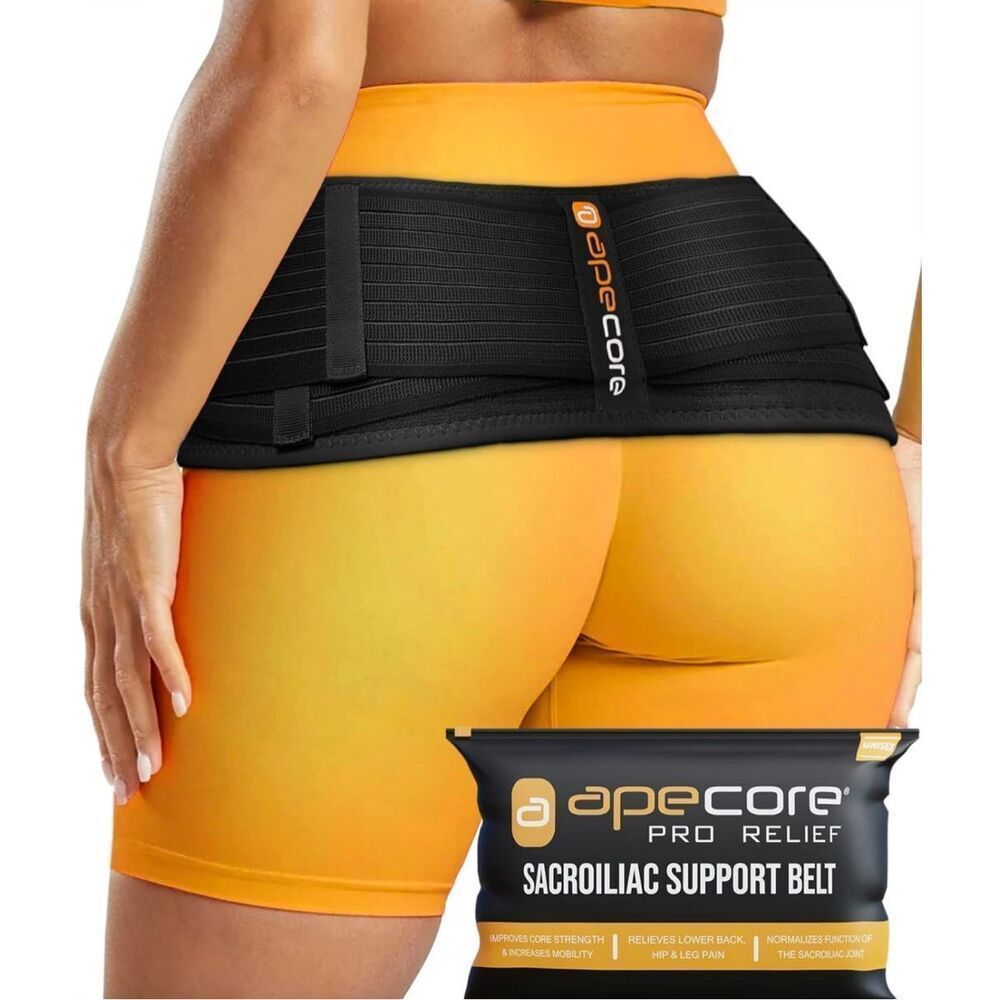 All gender Black Sacroiliac Support Belt